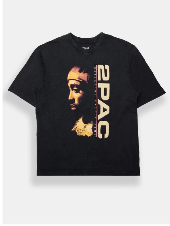 2PAC STONEWASH GRAPHIC OVERSIZED TEE - Picture 1 of 4
